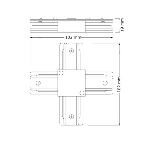 OSRAM crna X spojnica za monofaznu šinu