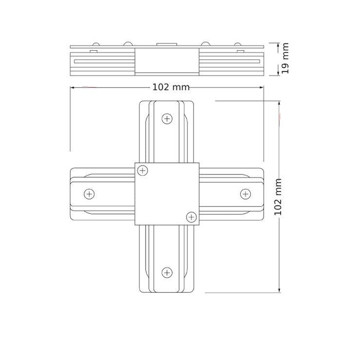 OSRAM crna X spojnica za monofaznu šinu