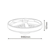LED plafonjera sa ventilatorom