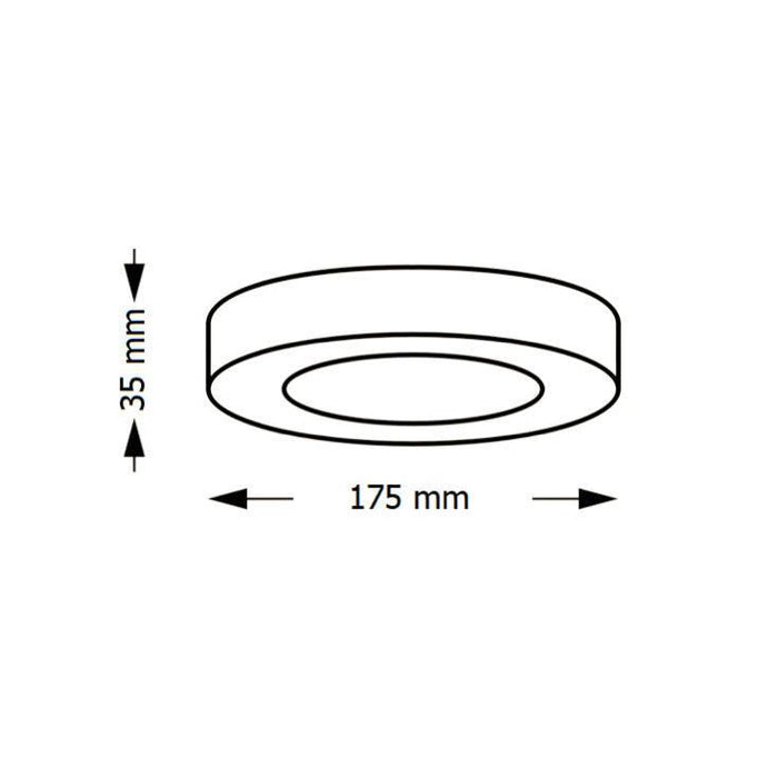 LED plafonjera 12W, promenljiva boja svetla