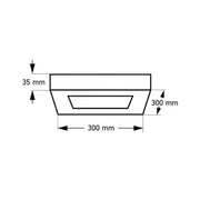 Crna LED plafonjera 24W, promen. boja svetla IP20