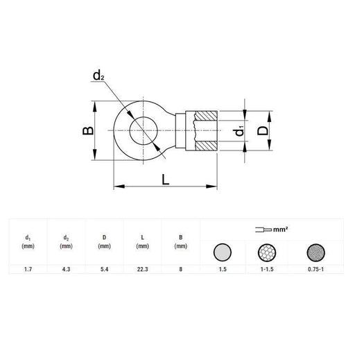 Okasta stopica 4,3mm