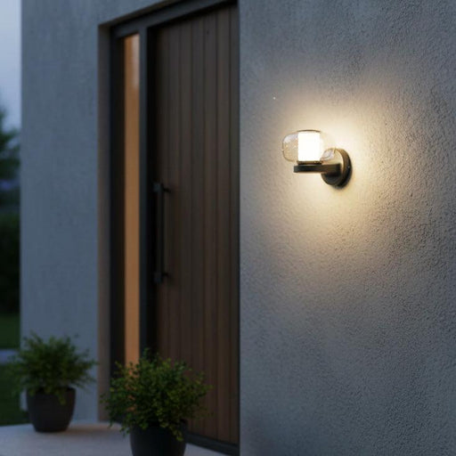 Zidna lampa 1xGU10 IP65 crna 180x150x180mm