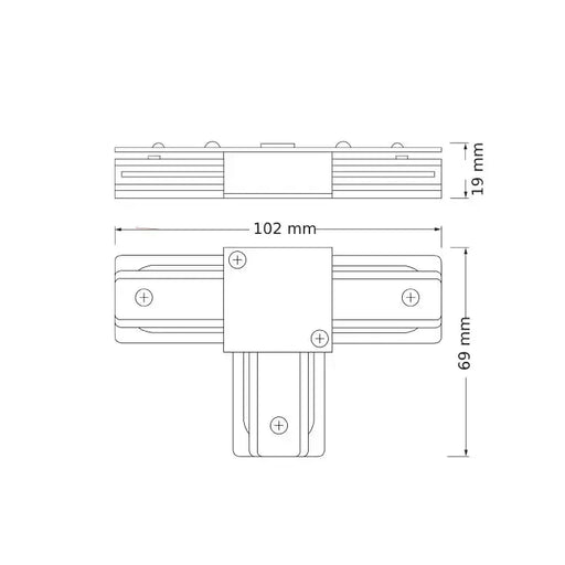 OSRAM crna T spojnica za monofaznu šinu