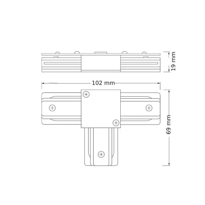 OSRAM crna T spojnica za monofaznu šinu