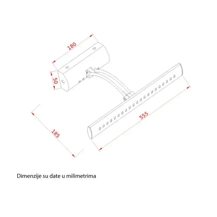 Zidna LED lampa 7W