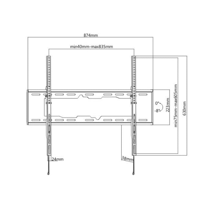 Zidni TV nosač 55" do 90"