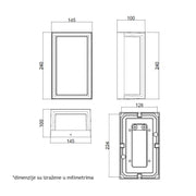 Zidna LED lampa 12W 4000K IP54