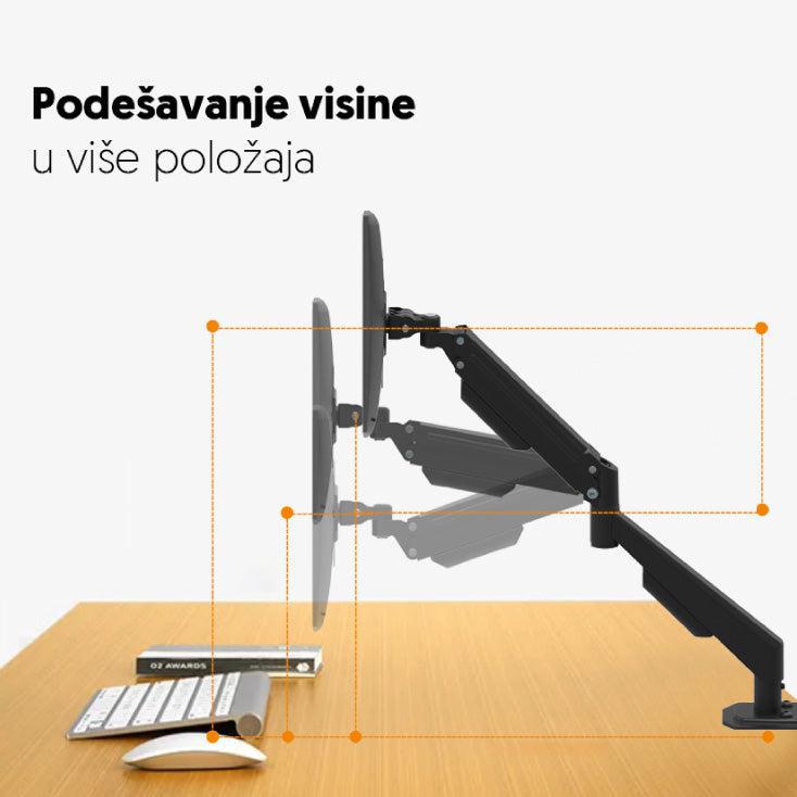 PROSTO TV nosač — 17"–32", zglobni, do 8 kg