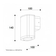 Zidna lampa 1xGU10 IP54 crna