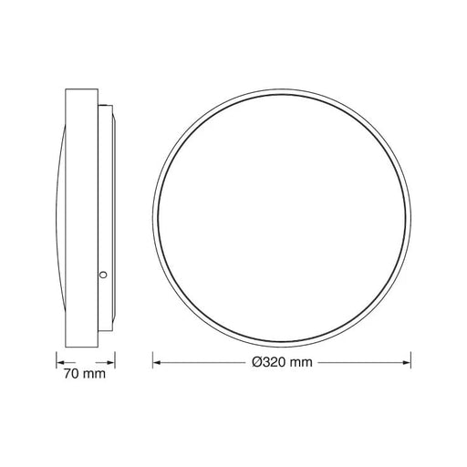 OSRAM LED plafonjera Ø320 — 18W, 6500K, srebrna