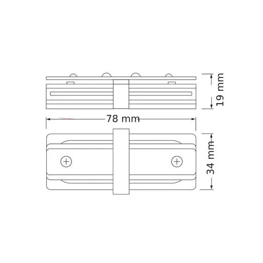 OSRAM bela ravna spojnica za monofaznu šinu