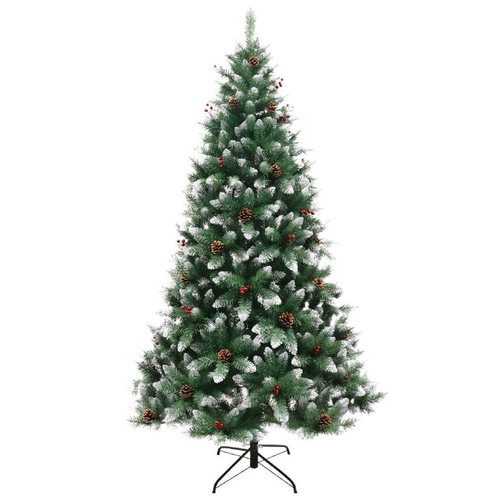 Veštačka jelka 240cm sa snegom i šišarkama