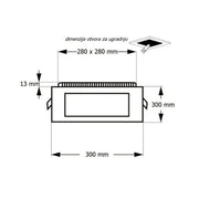 LED ugradna CCT panel lampa 24W