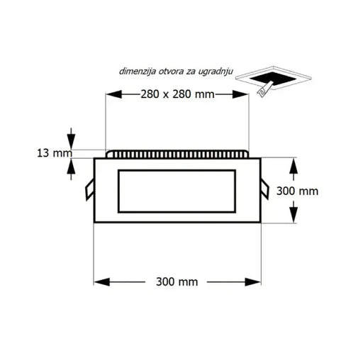 LED ugradna CCT panel lampa 24W