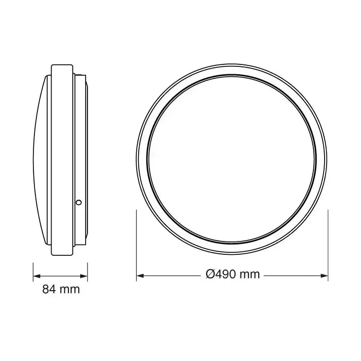 OSRAM LED plafonjera Ø49cm — 48W, 4000K, IP20, bela
