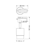 OSRAM BEAM crni monofazni šinski reflektor 6W
