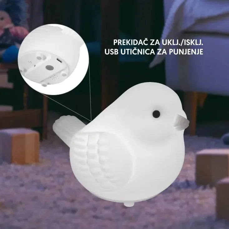 Višebojno noćno svetlo "ptica"