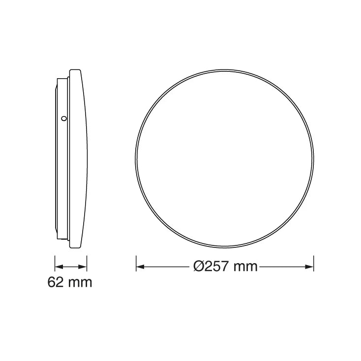 OSRAM LED plafonjera Ø26cm — 12W, 6500K, IP20, bela