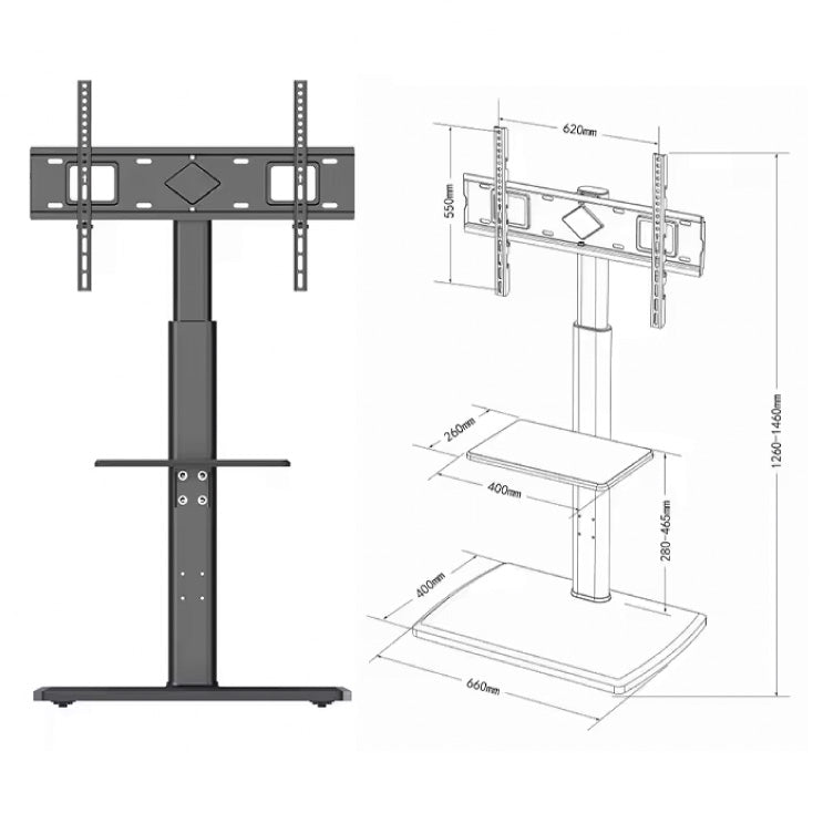 XSTAND TV nosač — 32"–75", podni, do 40 kg