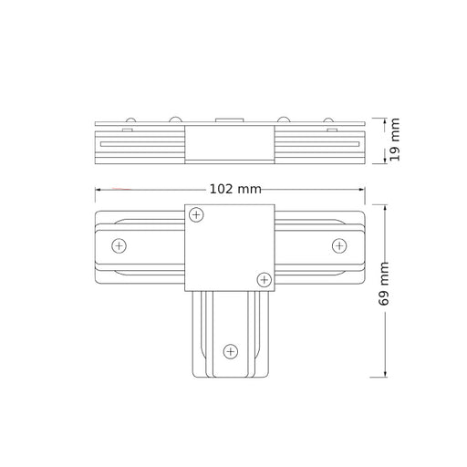 OSRAM bela T spojnica za monofaznu šinu