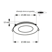 LED ugradna CCT panel lampa 24W
