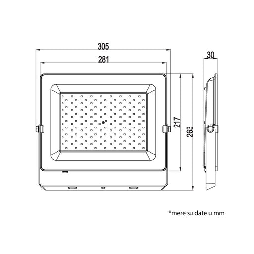 LED reflektor — 150 W, 6500K, 12.800 lm