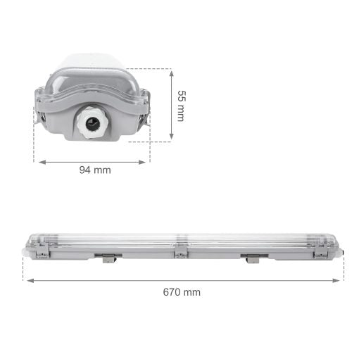 Limea vodotesna 2×60 IP65