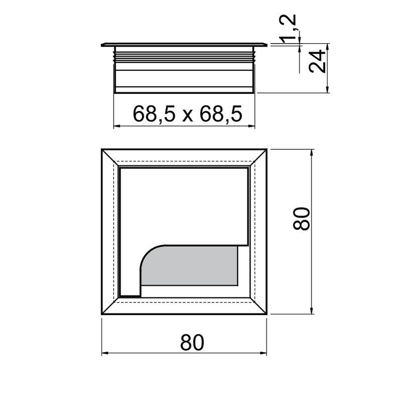 OR rozetna 80x80 GTV