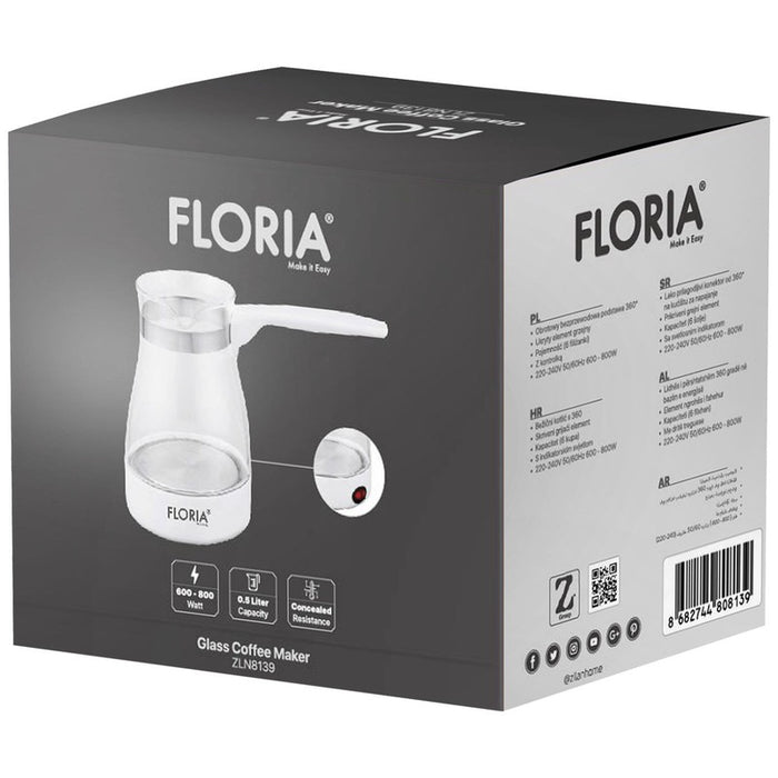Floria Električna džezva za 6 šoljica staklena, 500ml, 800W - ZLN8139
