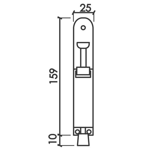Stoper za vrata ST4012 Hr 25x159+10mm 1-28mm DBP2