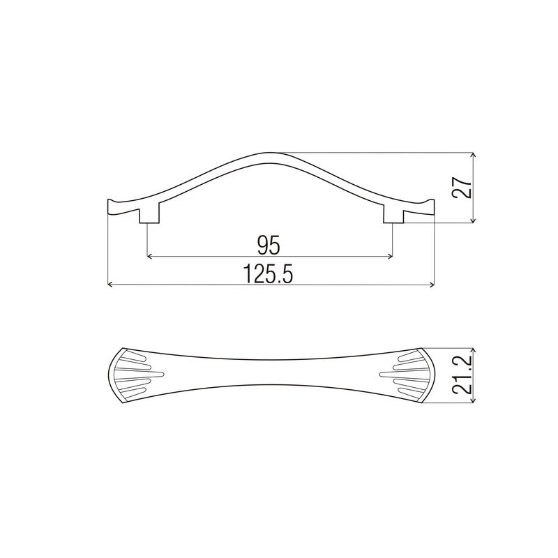 Ručica Model 3368 – retro, 96 mm