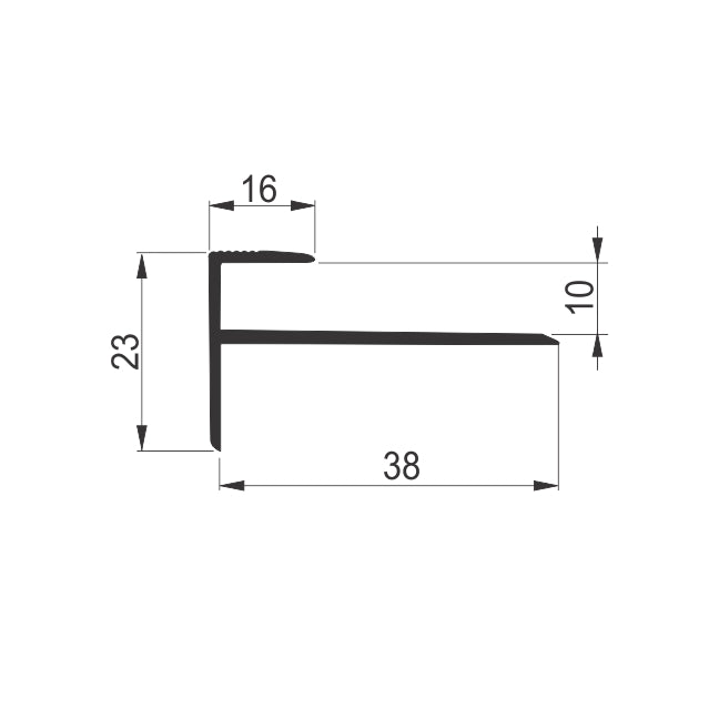 Aluminijumski stepenišni profil LST 2907/10