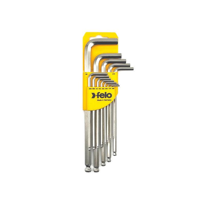 Set dugih inčnih L-ključeva sa šestougaonom kuglom Felo HEX .050-3/8 37513011 13 kom