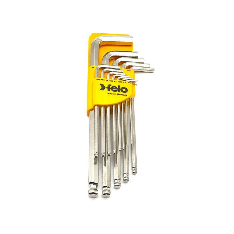 Set dugih inčnih L-ključeva sa šestougaonom kuglom Felo HEX .050-3/8 37513011 13 kom