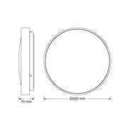 OSRAM LUXO crna LED plafonjera 18W 6500K IP20