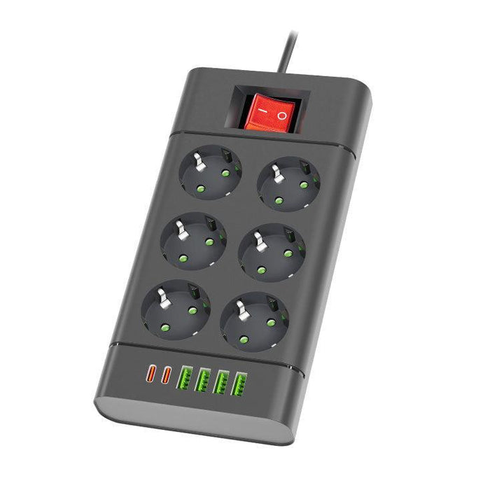 Razvodnik sa 6 mesta 2m 1.5mm2+pr. 4xUSB+2xtip C