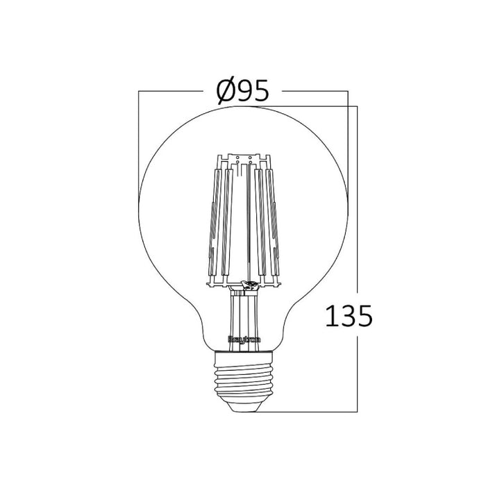 LED filament sijalica dim. 2200K 6W BRAYTRON
