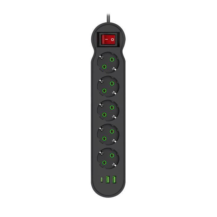 Razvodnik sa 5 mesta 2m 1.5mm2+pr. 2xUSB+tip C