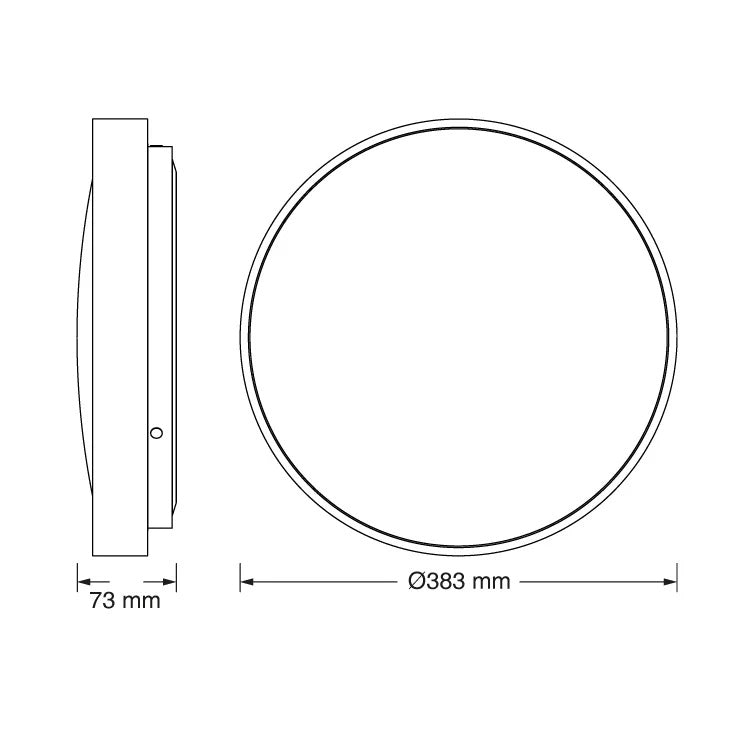 OSRAM LED plafonjera Ø383 — 24W, 6500K, senzor, srebrna