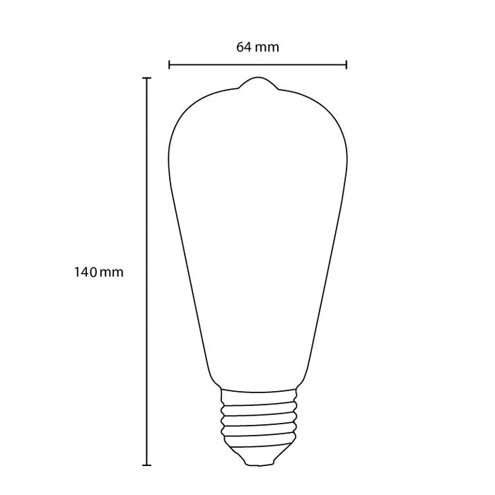 LED filament sijalica dimabilna toplo bela 6W