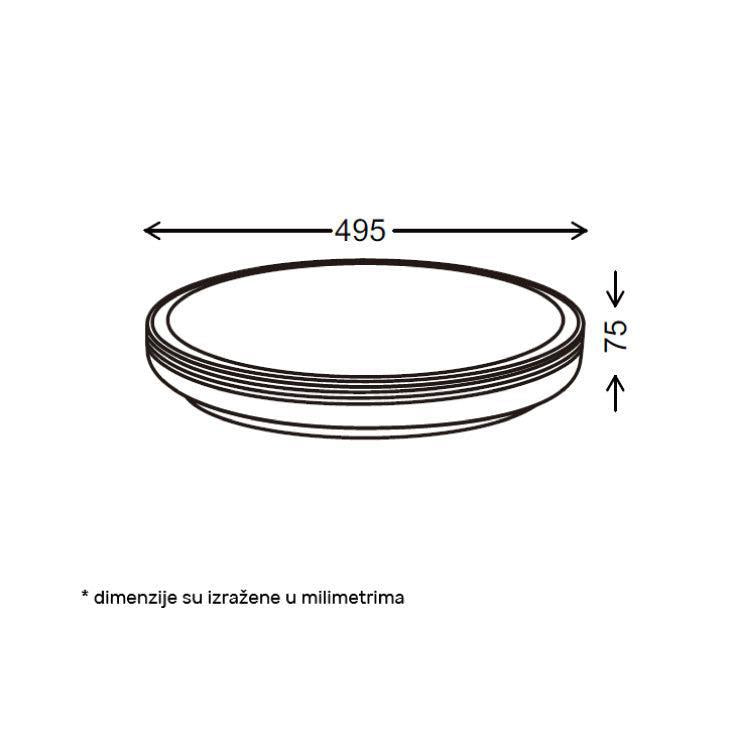 LED plafonjera Ø495 — 24/48W, CCT