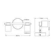 OSRAM PRIMAL bela spot lampa 2xGU10