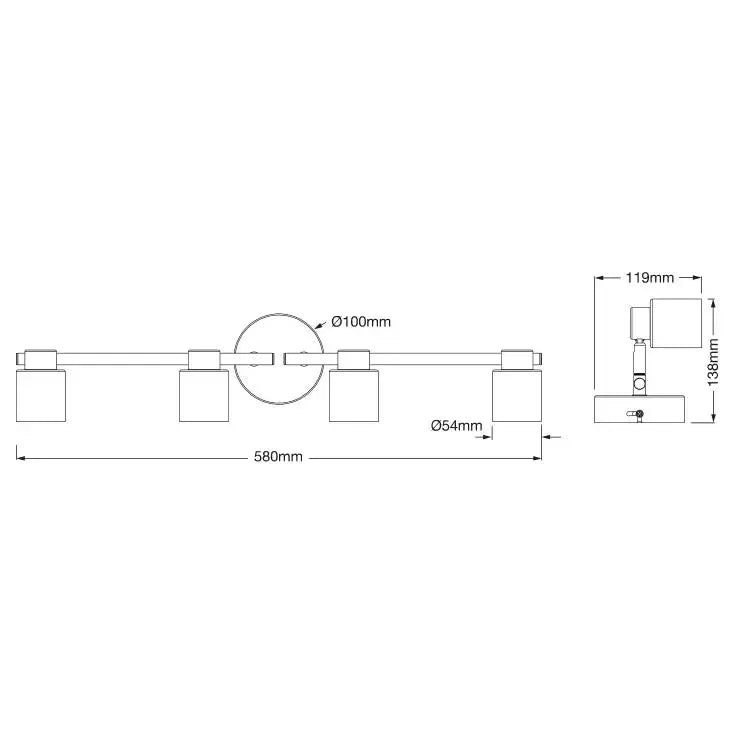 OSRAM PRIMAL bela spot lampa 4xGU10