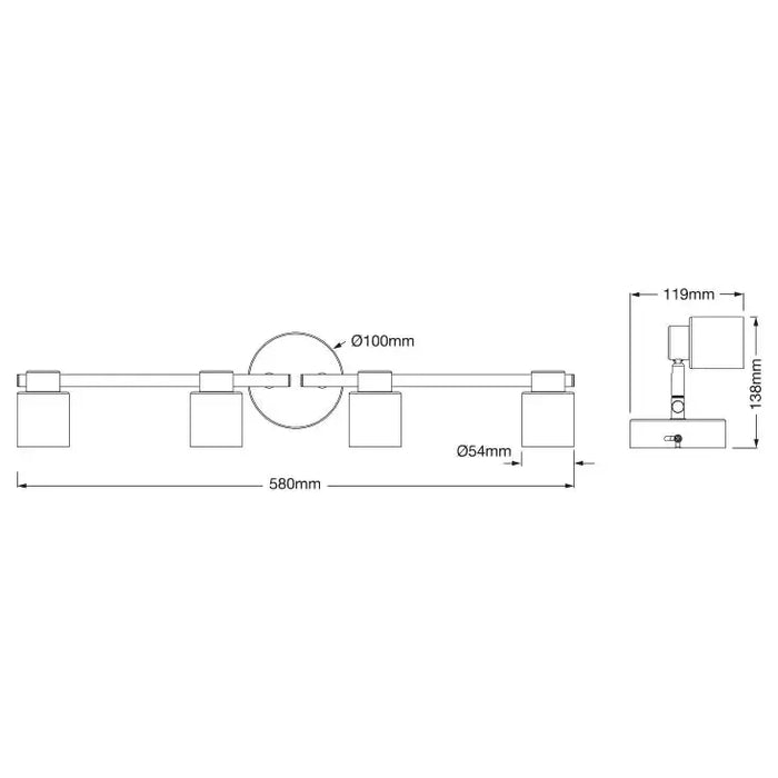 OSRAM PRIMAL bela spot lampa 4xGU10