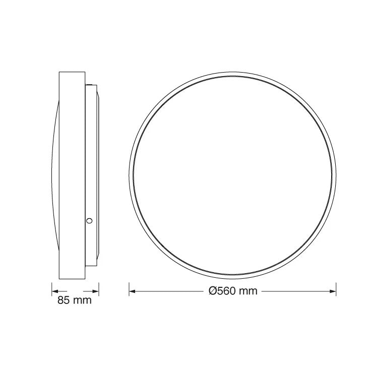 OSRAM LED plafonjera Ø560 — 60W, 6500K, srebrna