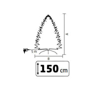 Veštačka jelka 150cm sa osvetljenjem i snegom