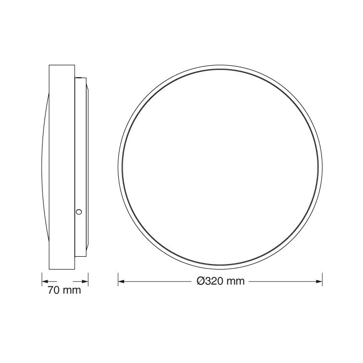 OSRAM LED plafonjera Ø320 — 18W, 6500K, IP20, senzor zvuka i svetla