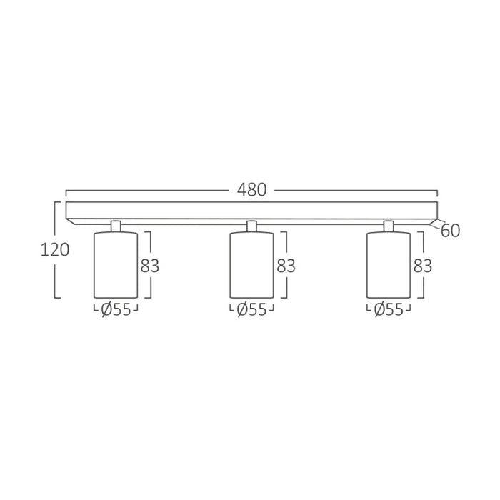 BRAYTRON zlatna spot lampa 3xGU10