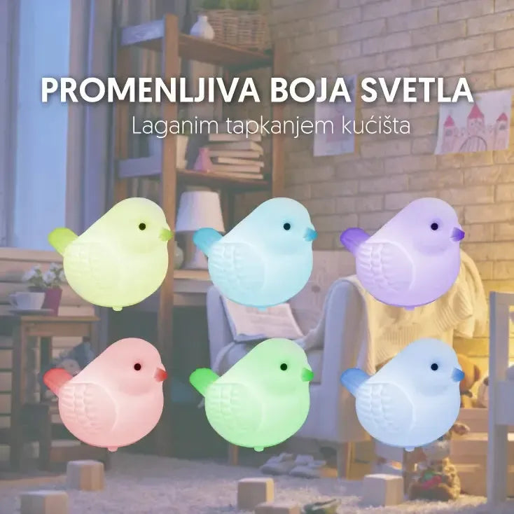 Višebojno noćno svetlo "ptica"